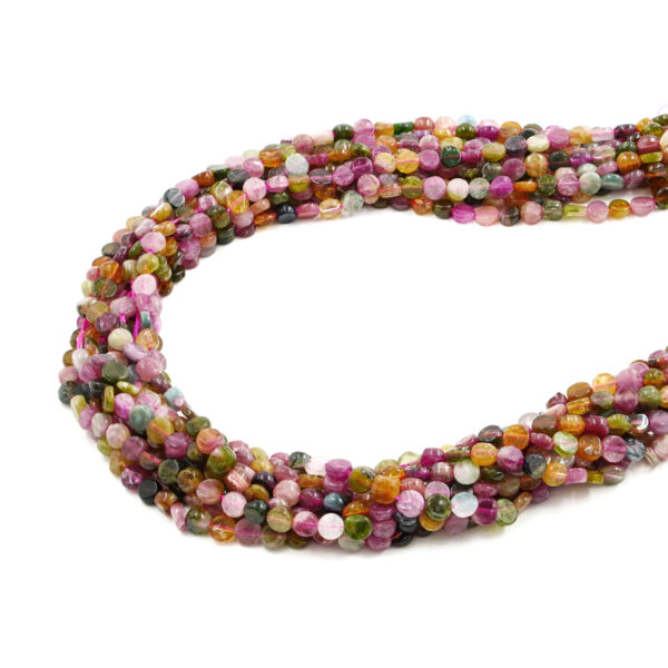 Tormalina fili monete multicolore 5mm