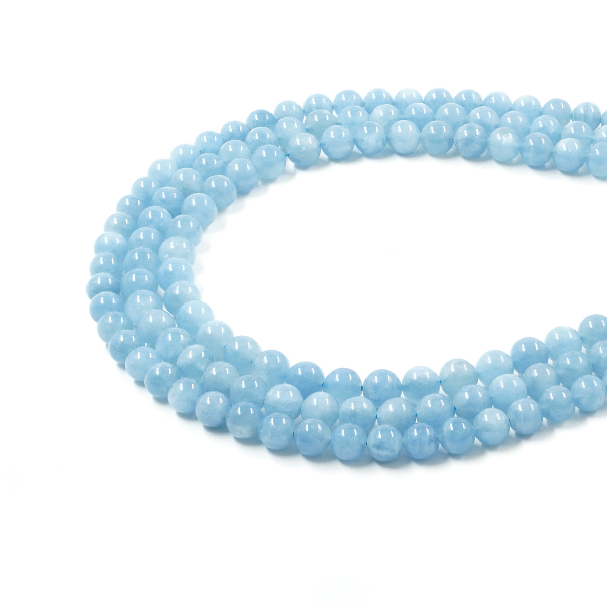 Acquamarina Fili Tondi 6mm A 8mm – Qualità AAA - Pietre Dure - Foto 7