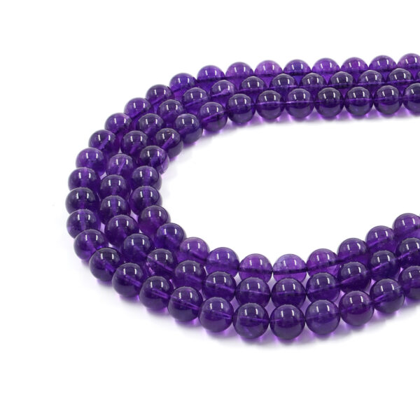 Amethyst strands round beads shape size 6mm to 12mm – AAA Quality
