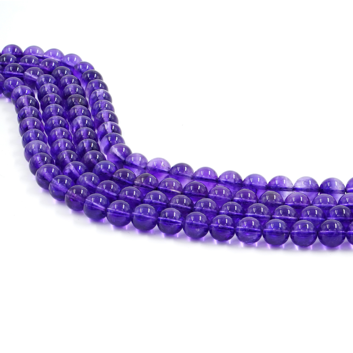 Amethyst strands round beads shape size 6mm to 12mm – AAA Quality - Image 2