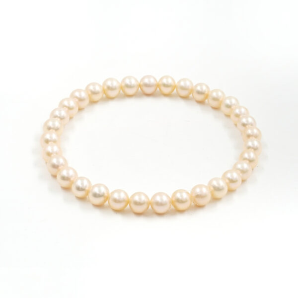 Bracciale Elastico con perle d'acqua dolce rosa