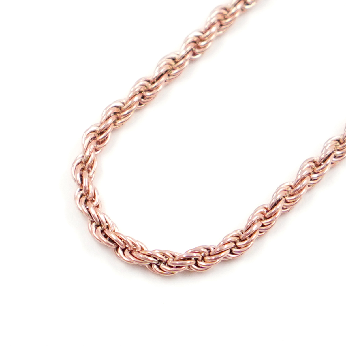 Collana catena corda in argento 925 misura 1,80mm – Rosato