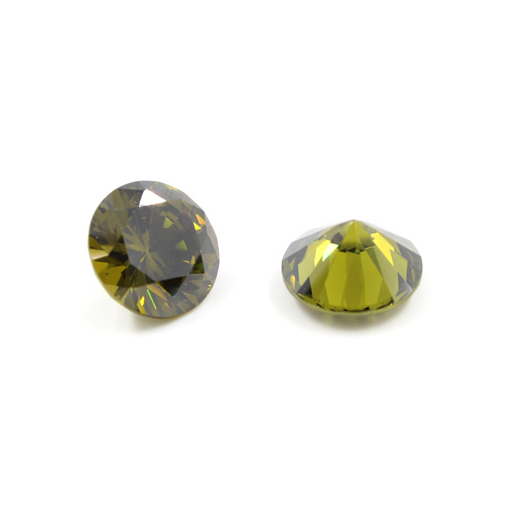 Buste di Zirconi verdi tondi taglio diamante 4mm a 6mm