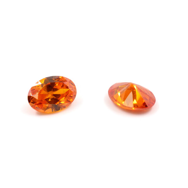 Zirconi arancio taglio ovale 5x7mm <strong>[Buste da 10pz]</strong>