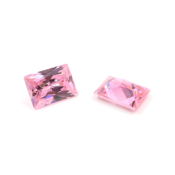 Zirconi rosa taglio rettangolare 10x14mm <strong>[Buste da 5pz]</strong>
