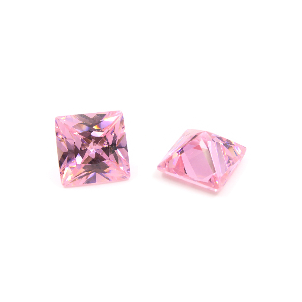 Buste di Zirconi rosa taglio quadrato 5mm a 8mm