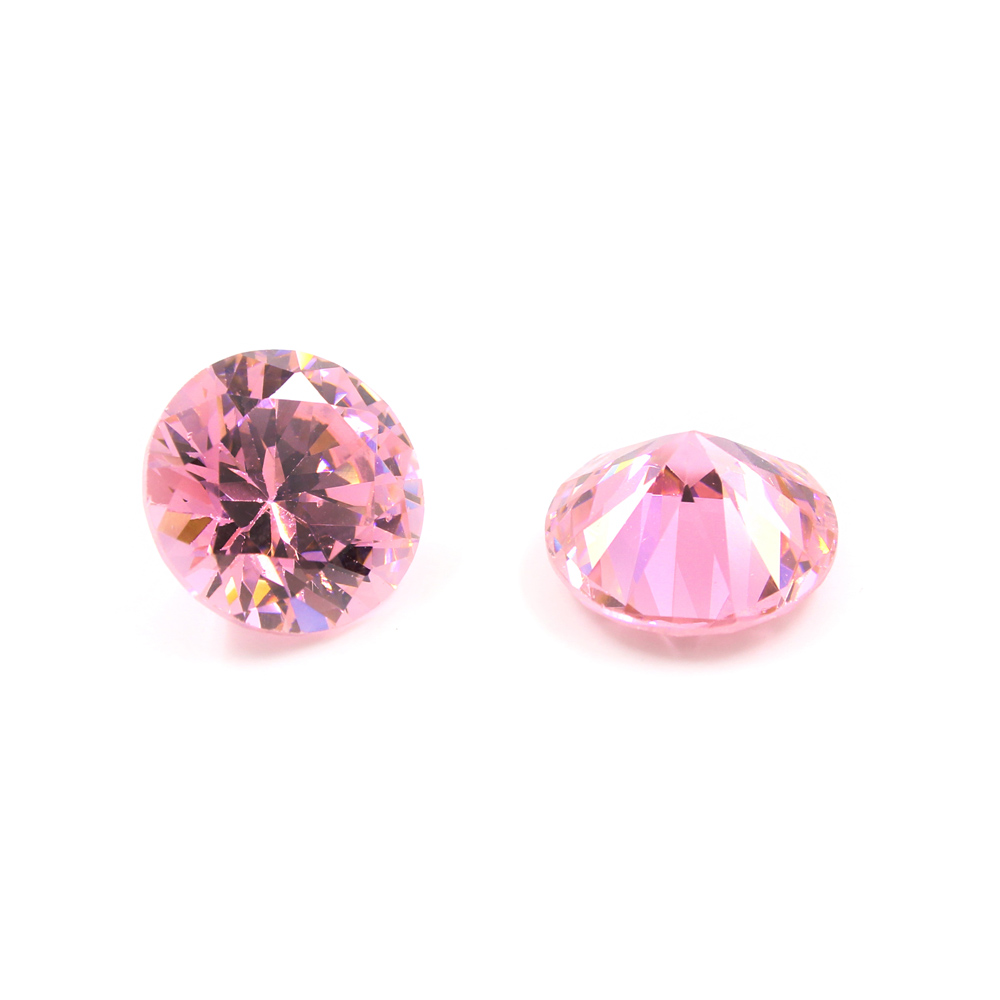 Buste di Zirconi rosa tondi taglio diamante 4mm a 10mm