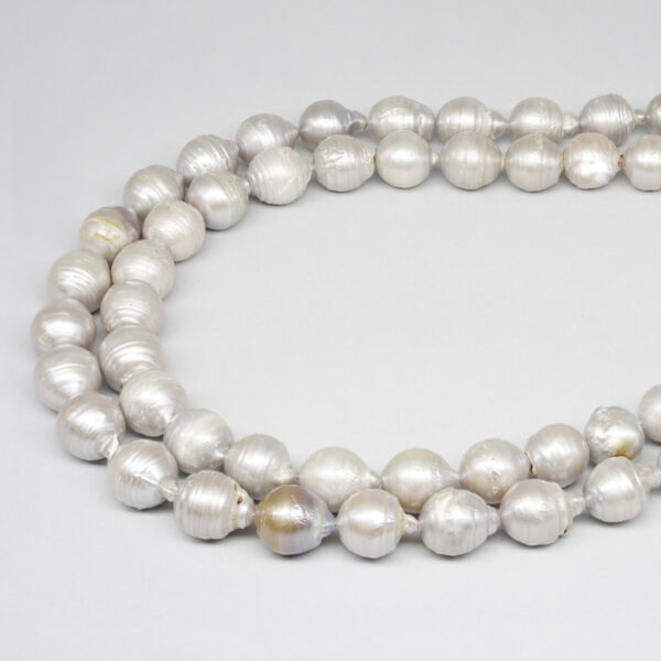 Fresh Water Pearls strands nucleated baroque shape size 11-13mm – Grey Color