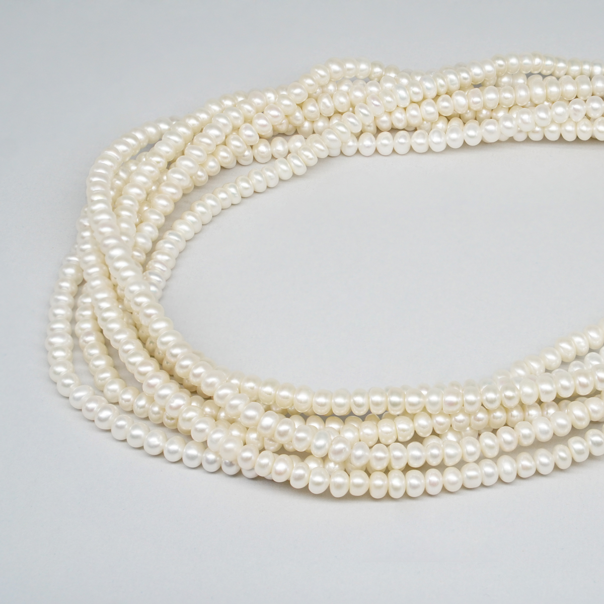 Fresh Water Pearls strands button shape size 4½-5mm