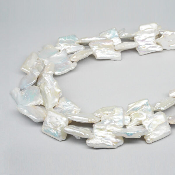 Perle d'Acqua Dolce fili quadrati piatti
