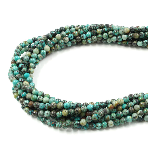 African Turquoise jasper strands round shape size 4mm