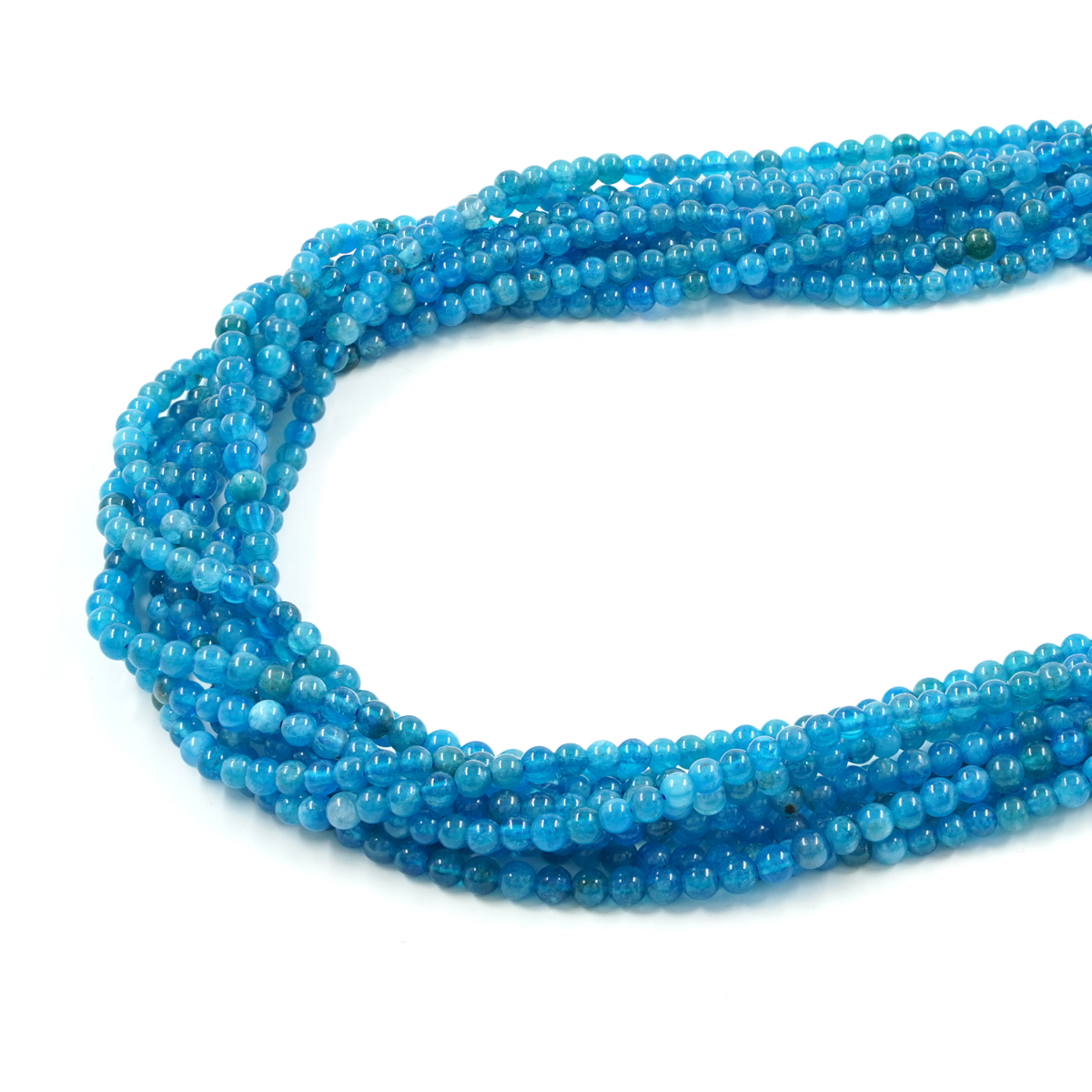 Apatite strands round shape size 4mm – A Quality