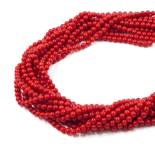 Corallo Bambu' Rosso fili tondi 3mm a 5mm