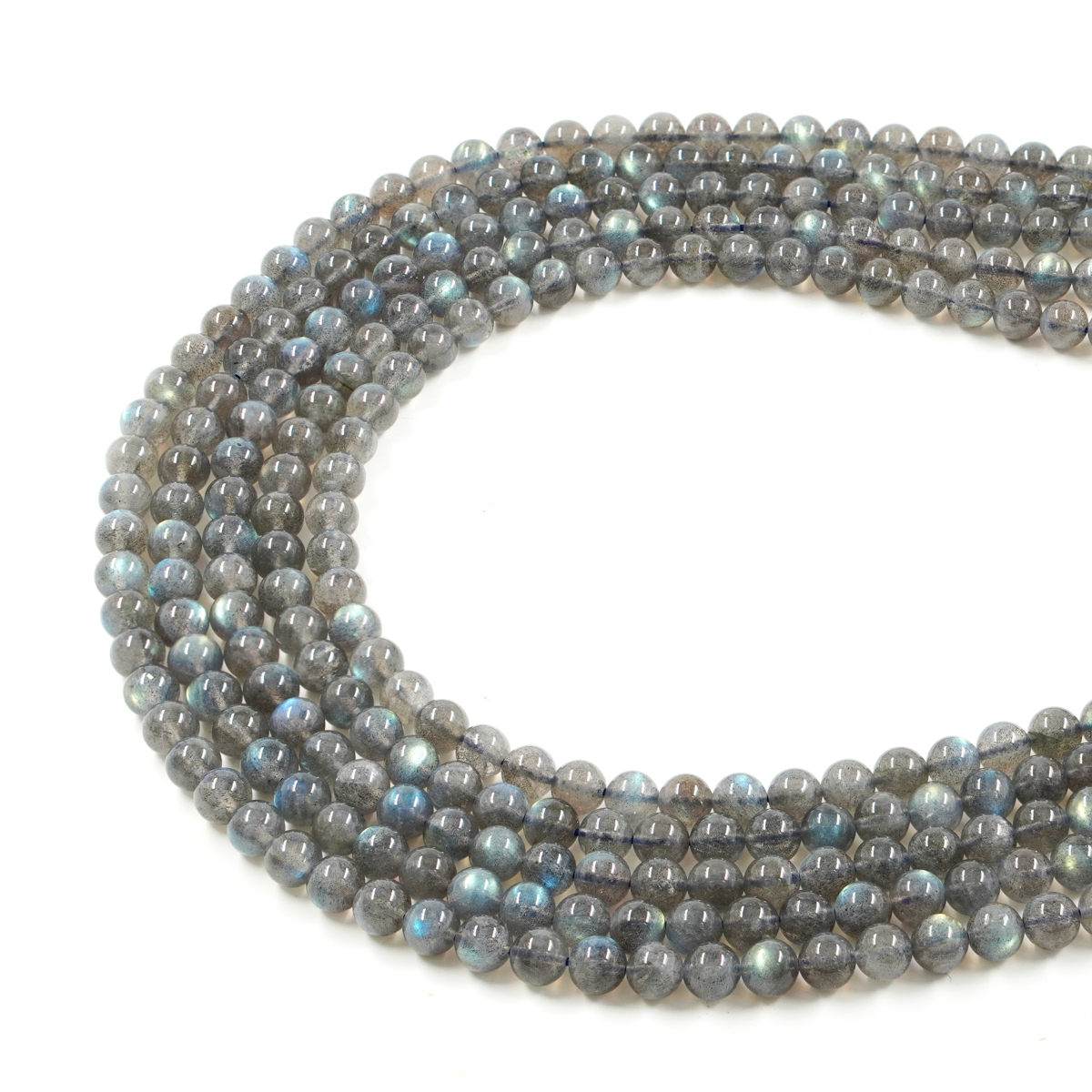 Labradorite strands round shape size 7mm – AA Quality