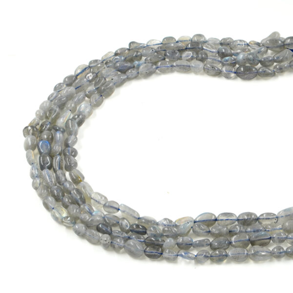 Labradorite strands tumbles shape size ~8x6mm