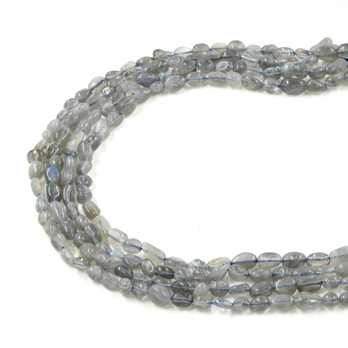 Labradorite strands tumbles shape size ~8x6mm