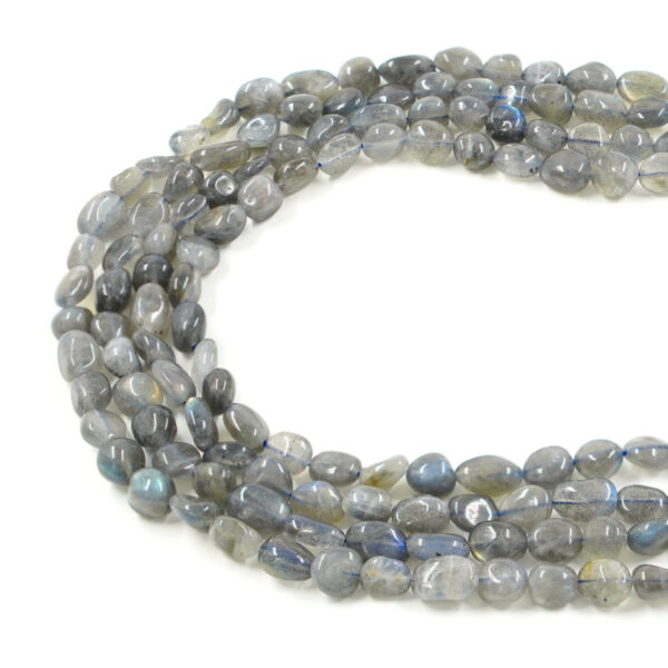 Labradorite strands tumbles shape size ~12x10mm