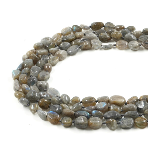 Labradorite strands tumbles shape size ~14x10mm