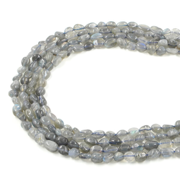 Labradorite strands tumbles shape size ~10x8mm