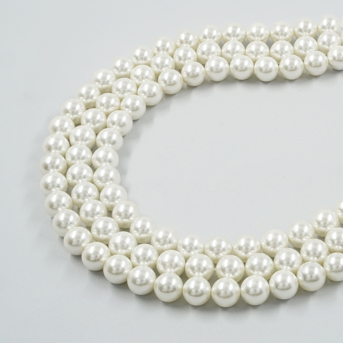 White Ocean Pearl strands round shape size 3mm to 12mm