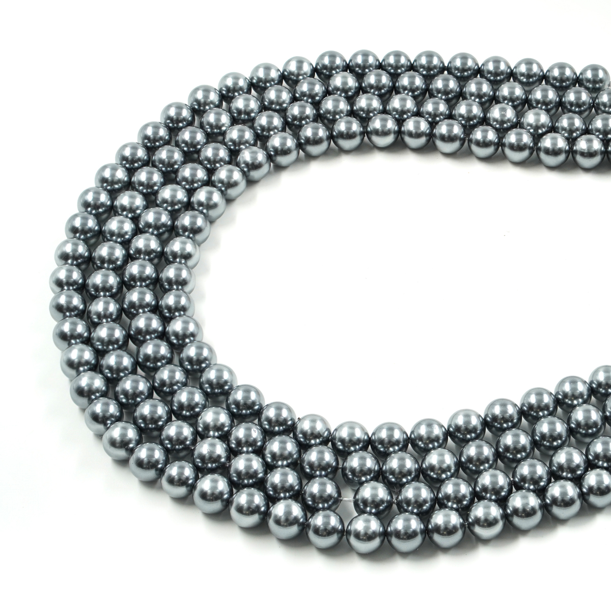 Grey Ocean Pearl strands round shape size 3mm to 12mm