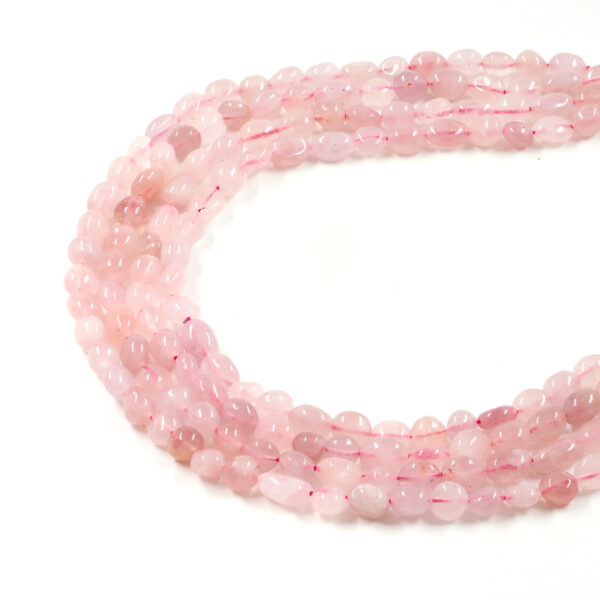 Quarzo Rosa del Madagascar fili sassi ~9x7mm