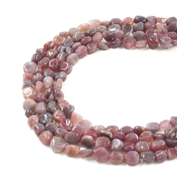 Tourmaline strands tumbles shape size ~9x11mm