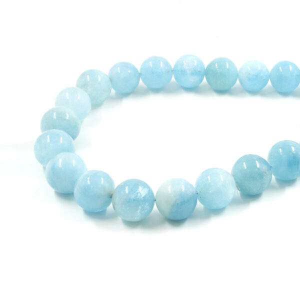 Aquamarine strands round shape size 20mm – AB-Quality