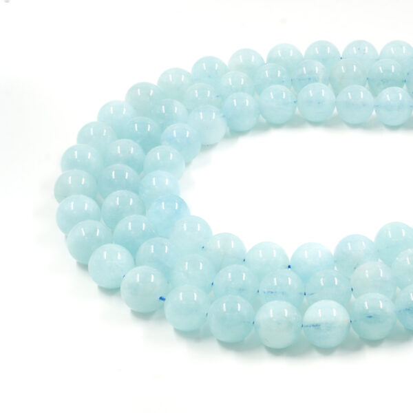 Aquamarine strands round shape size 16mm – AA-Quality