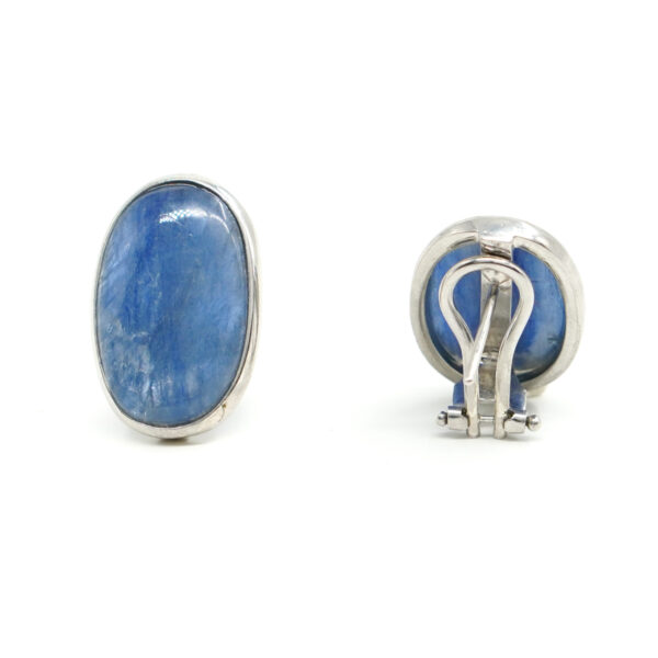 Sterling Silver Earring with kyanite – Rhodium Color