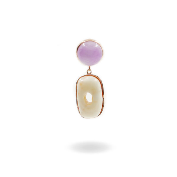 Pendente in argento con corallo rosa, kunzite – Rosè