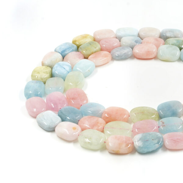 Beryl strands tumble shape size about  18x14mm