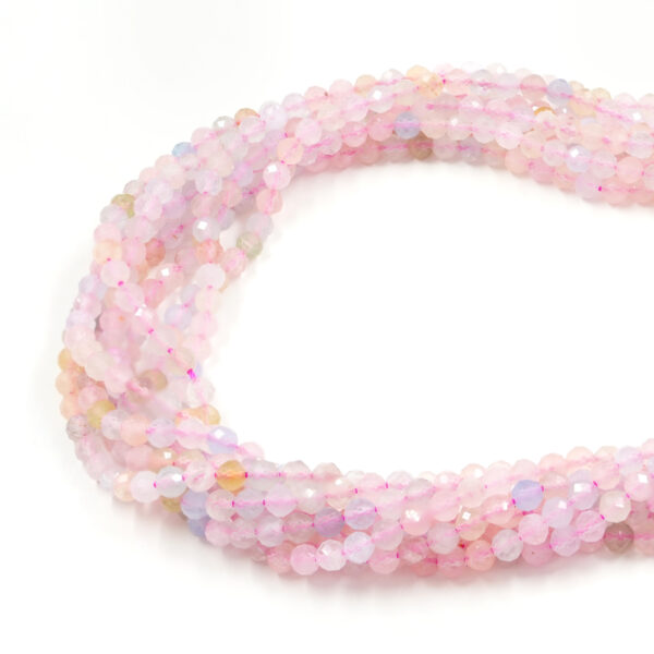 Beryl strands faceted round shape size 5mm