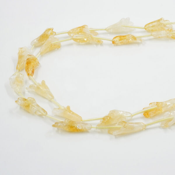 Citrine Quartz strands tulip shape size 32x14mm