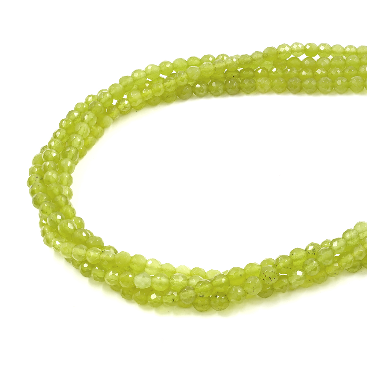 Korean Jade strands faceted round shape size 6mm