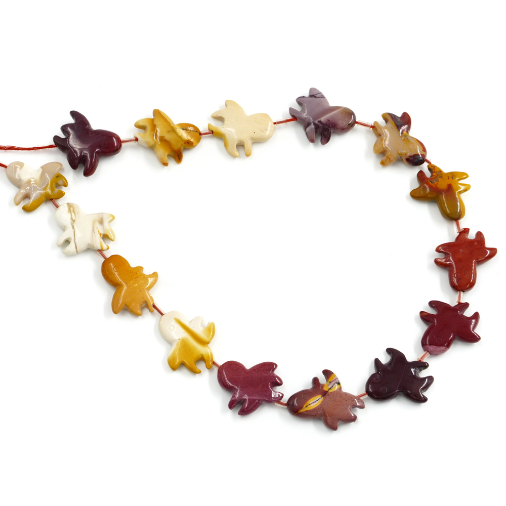 Mookaite strands little ghost shape size 25mm