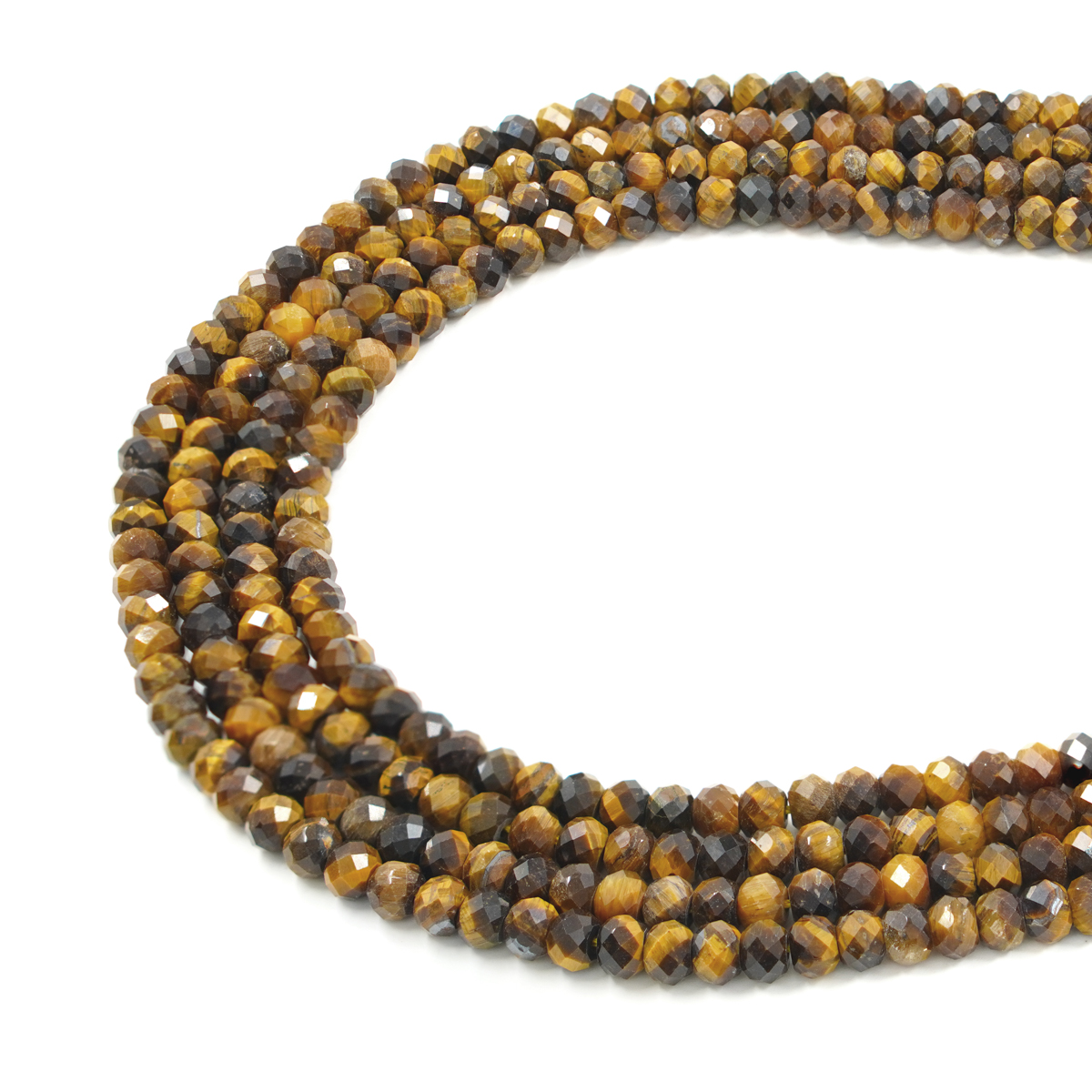 Occhio di tigre fili rondelle sfaccettate 6x4mm
