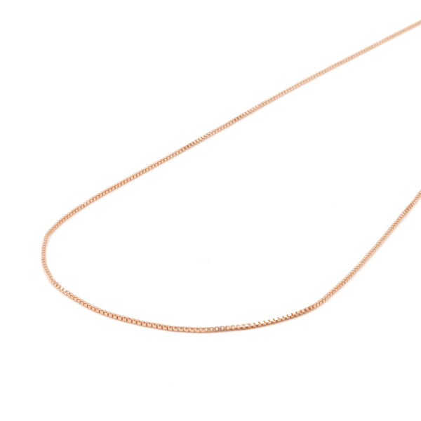 Sterling Silver Veneziana Necklace with 925 mark – 1,15gr - Length 40cm – Rose Color