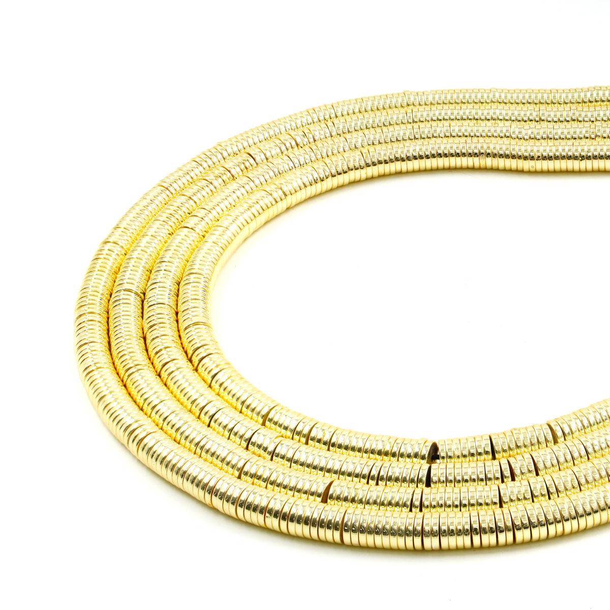 Ematite fili rondelle 6x1mm – Colore Giallo