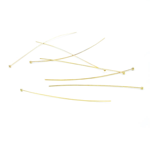 Sterling Silver matchstick 50 × 0,60mm thickness – Golden Color
