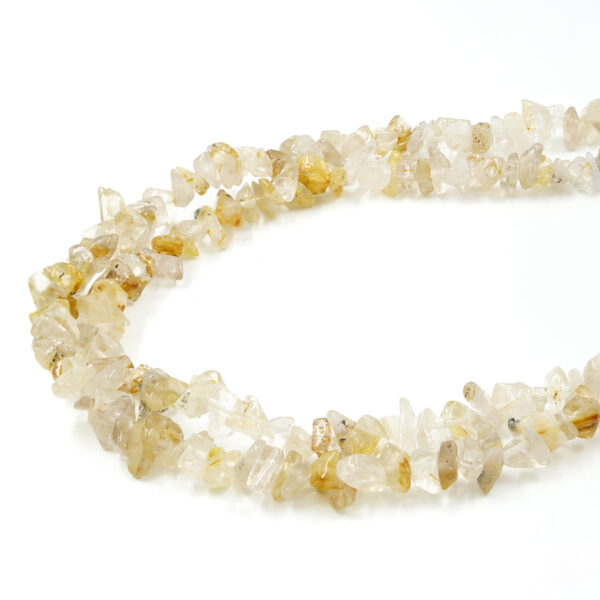 Rutile Quartz strands chips shape size ~5mm, ~9mm