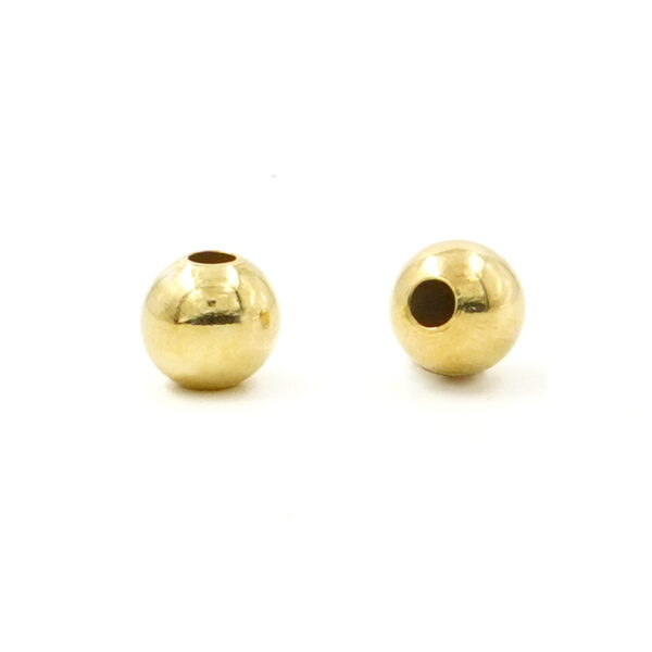 Sterling Silver spacer round shape size 2,5mm – [Bags about 170pcs] – Golden Color