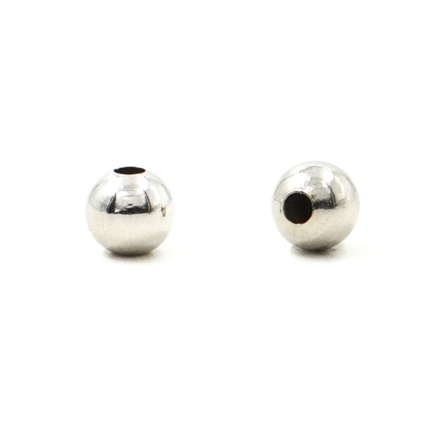 Sterling Silver spacer elements sphere shape size 8mm +/-0.27Gr - Passing Hole