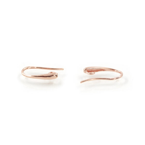 Sterling Silver earrings with hooks 17x2mm – Rose Color