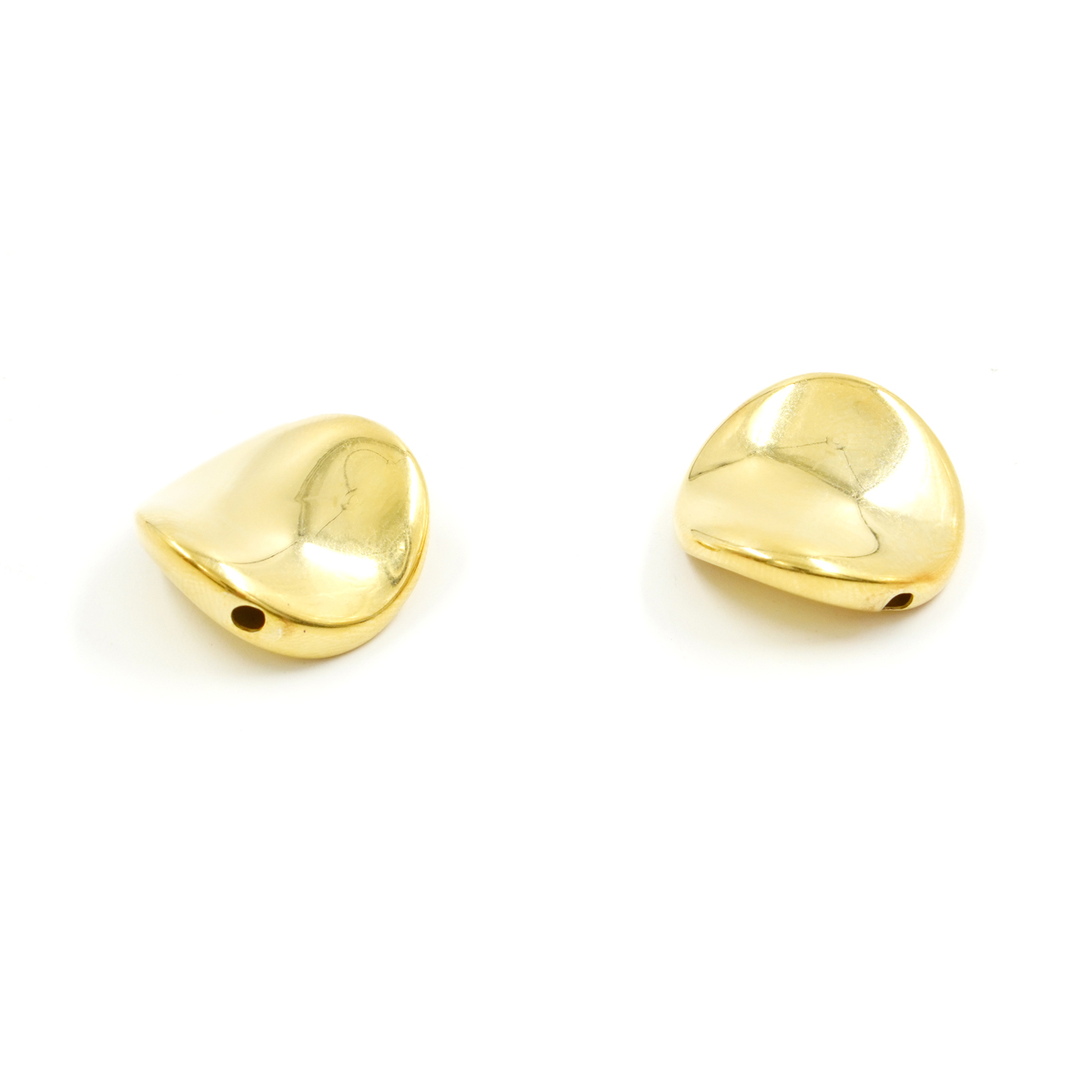 Argento 925 distanziatori monete twist 15mm – Dorato