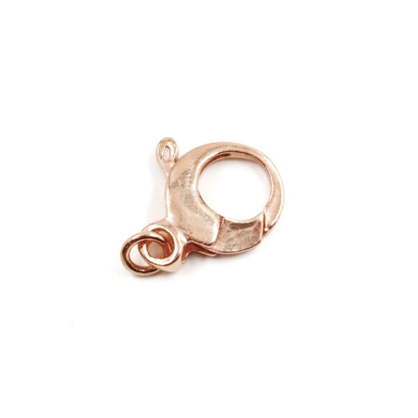 Sterling Silver clasps round shape size 12mm – Rose Color