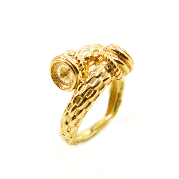 Sterling Silver contrarier ring fitting – Golden Color