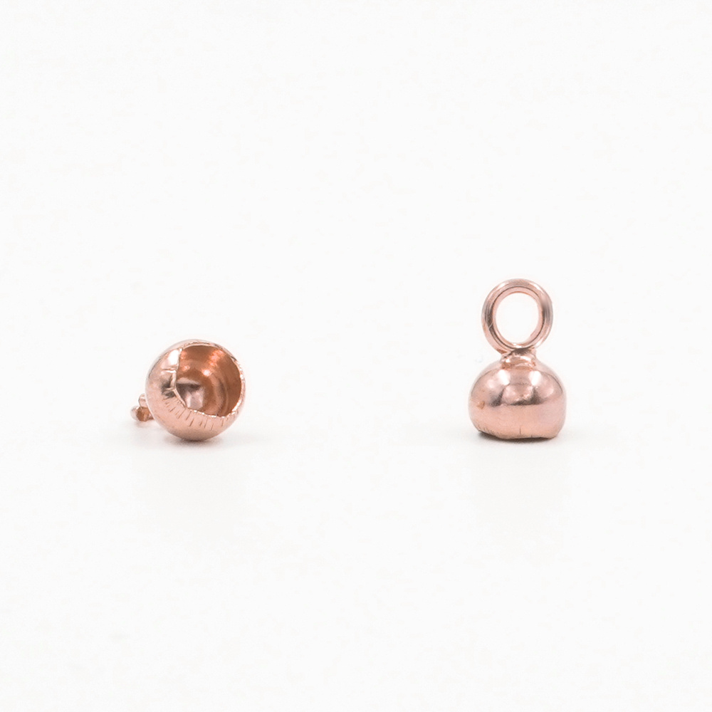 Argento coppiglie chiuse 4mm Rosa +/-0.2Gr