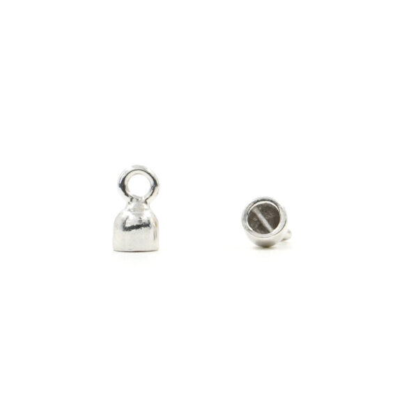 Sterling silver cup closed ring size 4mm with inner bar