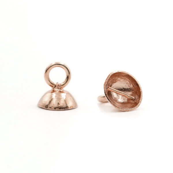 Sterling silver cup with internal bar size 4mm and closed ring
